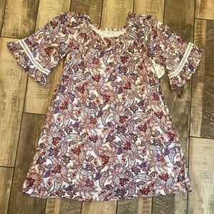 NAIF Paisley Dress with Lace Sleeves 🆕